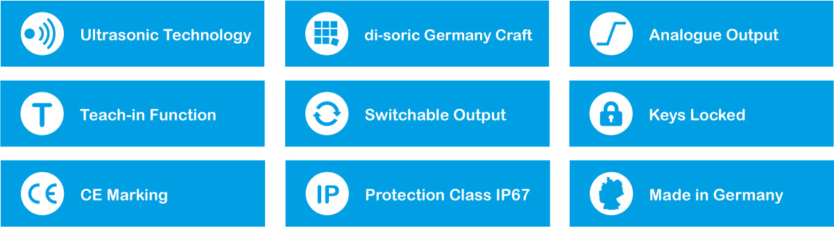 Sensor Ultrasónico de horquilla di-soric Sensor Ultrasónico de horquilla di-soric